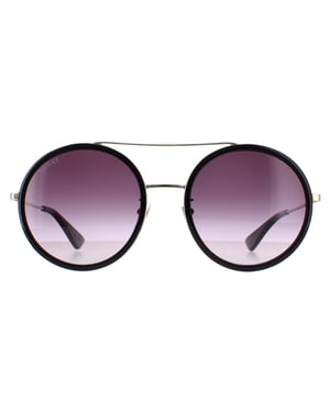 Gucci Sunglasses GG0061S 001 Black Gold Grey Gradient
