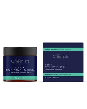 skinChemists Gen X Anti-Ageing Rich Night Cream 60ml for Fine Lines, Wrinkles, Dryness