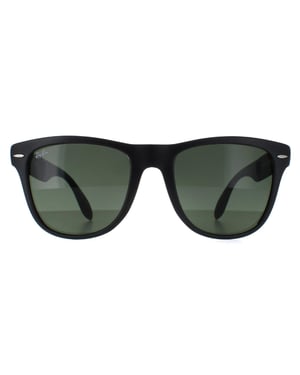 Ray-Ban Sunglasses Folding Wayfarer 4105 Matt Black Green 601S 54mm