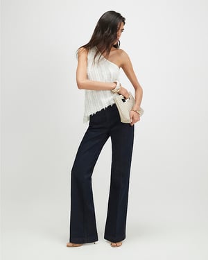 River Island Womens Bootcut Jeans Blue Mid Rise Denim