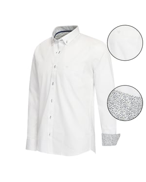 Cappuccino Italia Overhemden Regular Fit Overhemd Wit Wit