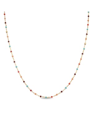 Luxenter Multicolour Hydrothermal Quartz-halsband med 18K gult guld - Nespo