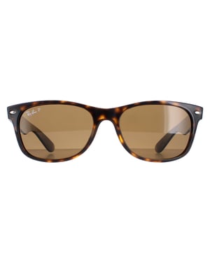 Ray-Ban Zonnebril Nieuwe Wayfarer 2132 902/57 Schildpad Bruin Gepolariseerde 55mm