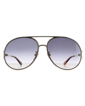 Chloe Aviator Womens Gold Black Grey Gradient CH0145S