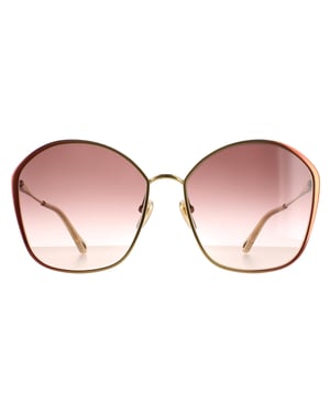 Chloe Square dames donkerbruine goud bruin gradiënt ch0015s