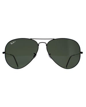 Ray-Ban Sunglasses Aviator 3025 Black Green Polarized 002/58