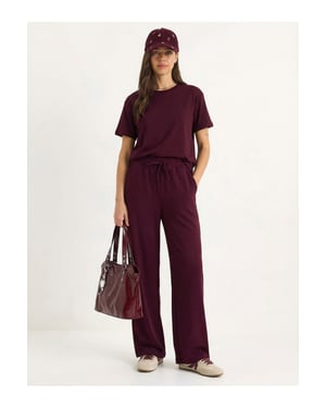 Ronde Hals T-Shirt en Broek Twee-Delige Set