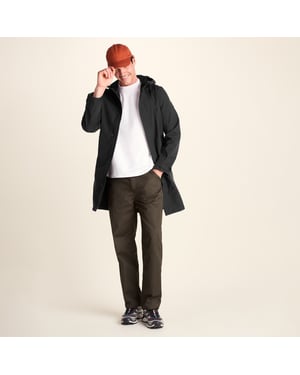 Glenton Mens Long Waterproof Jacket Black