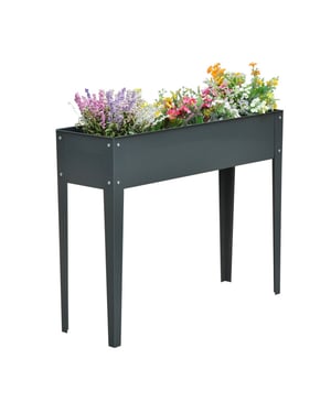 4goodz Plantenbak hoog staal verhoogd 100x30x80cm -
