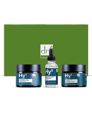 Dr. Botanicals Anti-Ageing Hyaluronic Acid Skincare Gift Set for Dryness, Fine Lines, Wrinkles, Large Pores