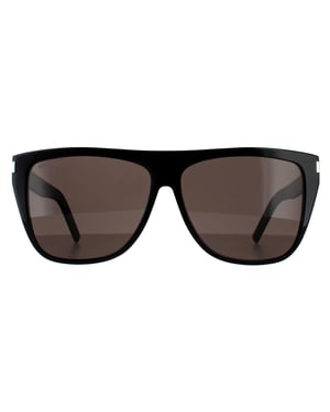 Saint Laurent Square Womens Black Grey Smoke Sunglasses