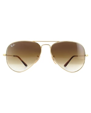Ray-Ban Sunglasses Aviator Metal II RB3689 914751 Gold Brown Gradient