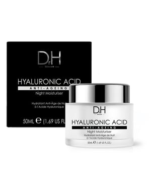 Dr H Hyaluronic Acid Anti-Ageing Night Moisturiser 50ml for Dryness, Fine Lines, Wrinkles