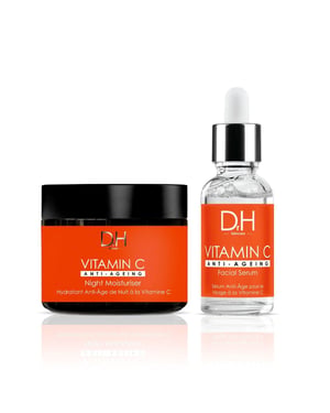 Dr H Anti-Aging Vitamine C Gezichtserum 30ml + Vitamine C Anti-Aging Nachtcrème 60ml