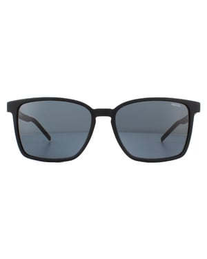 Hugo by Hugo Boss Square Mens Matte Black Grey Sunglasses