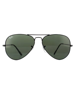 Ray-Ban Zonnebril Aviator Metal II RB3689 914831 Zwart Groen