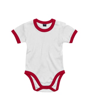 Babybugz Baby Ringer Body (Wit/rood)