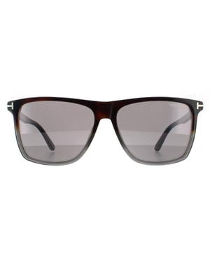 Tom Ford Rectangle Mens Coloured Havana Grey Mirror