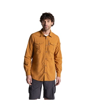 Craghoppers Mens Adventure III Nosilife Long-Sleeved Shirt (Deep Henna)
