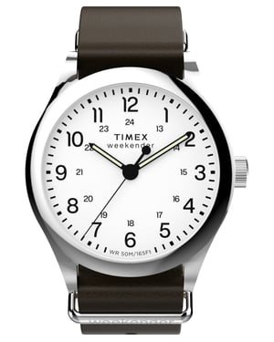 Timex Weekender New England Heren Horloge Bruin TW2Y35800