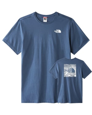 The North Face Men’s Short Sleeve Redbox Celebration T-Shirt, Shady Blue