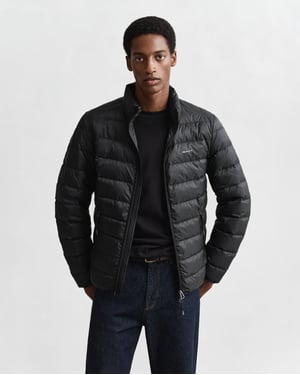 Light Down Padded Jacket in Black