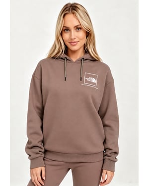 The North Face Womens Back New Fine Box Hoodie in Deep Taupe