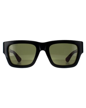 Gucci Square Mens Black with Green and Red Green GG1668S