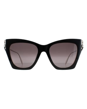 Alexander McQueen Cat Eye Womens Black Silver Grey Gradient AM0375S