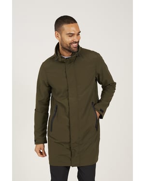 Khaki Lightweight Hooded Parka Jacket