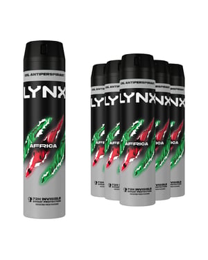 Lynx XXL Africa 72H Sweat Protection Anti-Perspirant Deodorant 6x250ml
