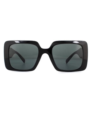 Versace Square Womens Black Dark Grey Sunglasses