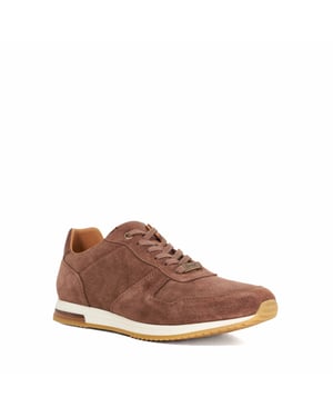 Dune Mens Trilogy Wf - Wide Fit Suede Lace Up Trainers