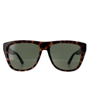 Gucci Rectangle Mens Havana Green GG1345S