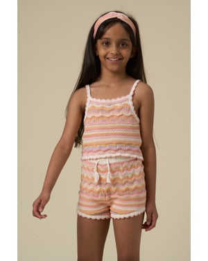 True Knit Top, Shorts and Headband Outfit Set