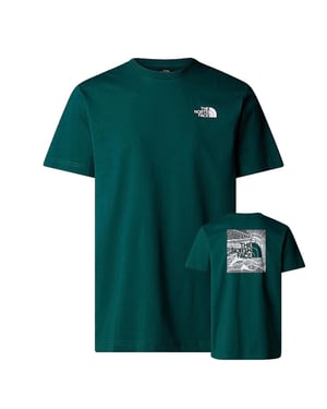The North Face Men’s Short Sleeve Redbox Celebration T-Shirt in Deep Green