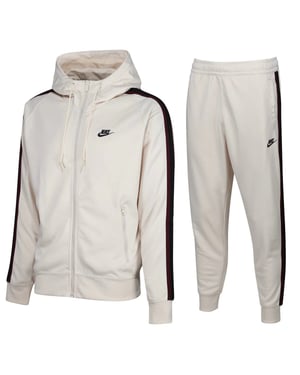 Nike Mens Cream Poly Hooded Tracksuit