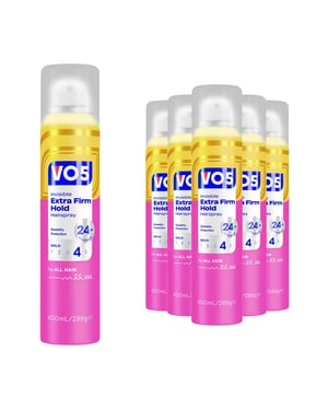 VO5 Invisible Firm Hold Hair Spray with 24 Hours Humidity Protection 400ml, 6pk