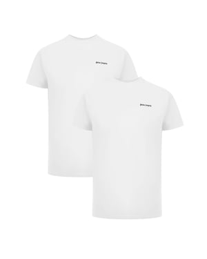 Palm Angels Two-Pack Classic Logo White T-Shirts