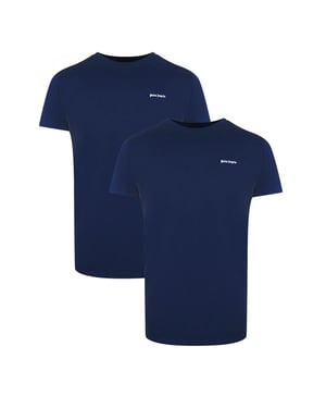 Palm Angels Two-Pack Classic Logo Navy Blue T-Shirts