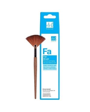 Dr. Botanicals Coffee Ground Fan Brush for Dusting, Contouring