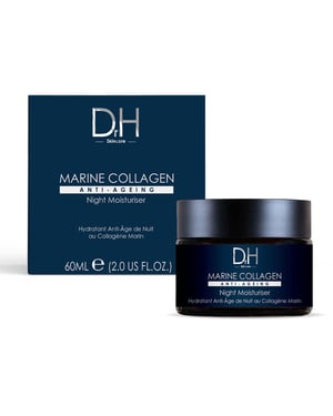 Dr H Marine Collagen Anti-Ageing Night Moisturiser 60ml for Fine Lines, Wrinkles, Loss of Firmness