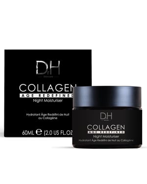 Dr H Collagen Anti-Ageing Night Moisturiser 60ml for Loss of Firmness, Fine Lines, Wrinkles