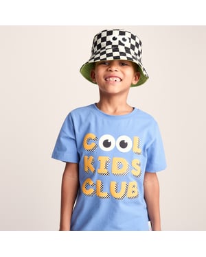 Balkhi Kids Shaun the Sheep Bucket Hat - Black White Checkerboard