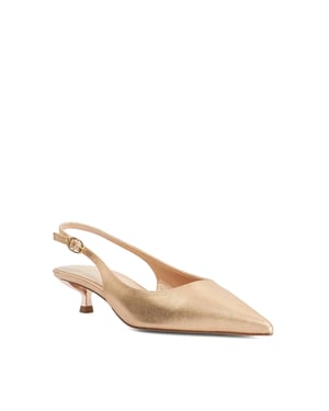 Dune Ladies Catalinas - Leather Kitten Heel Sling-Backs