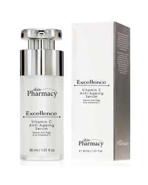 skinPharmacy Excellence Vitamin C Anti-Ageing Serum 30ml for Acne, Blemishes, Large Pores, Brightening