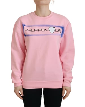 Roze Sweatshirt met Ronde Hals