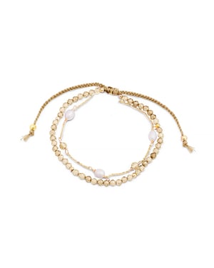 Luxenter armband, metaallegering athat met champagne zirkonia, 18K vergulde afwerking