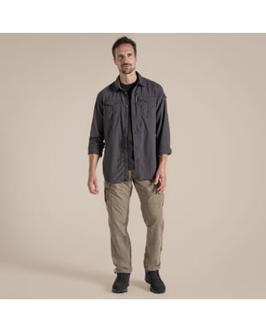 Craghoppers Mens Adventure III Nosilife Long-Sleeved Shirt (Black Pepper)