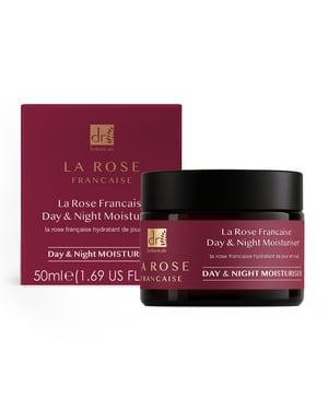 Dr. Botanicals La Rose Francaise Anti-Ageing Duo Day & Night Moisturiser 50ml for Fine Lines, Wrinkles, Dryness